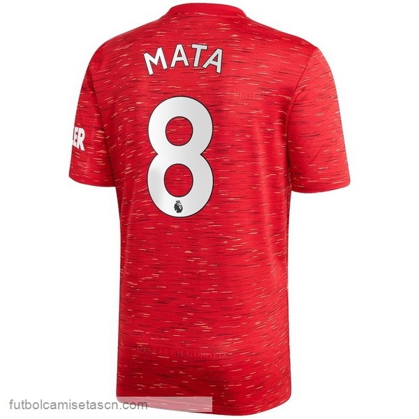 Camiseta Manchester United NO.8 Mata 1ª 2020/21 Rojo